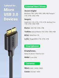 Cable Micro Usb 3.0 A Usb-a De Disco Duro 1mt Ugreen 10841